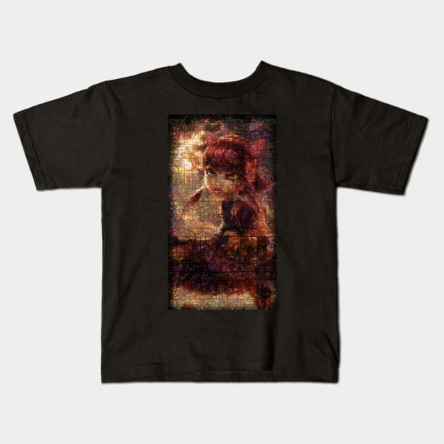 Annie Mosaic Portrait 1 Kids T-Shirt by nowtfancy